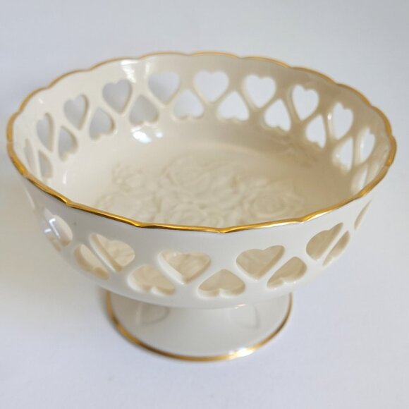 Lenox Heart Collection Round Compote Dish - Picture 1 of 1
